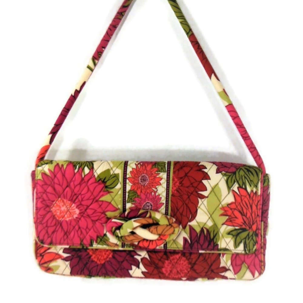 NWOT Vera Bradley Pink Flowered Handbag-Rare Style - Picture 3 of 8